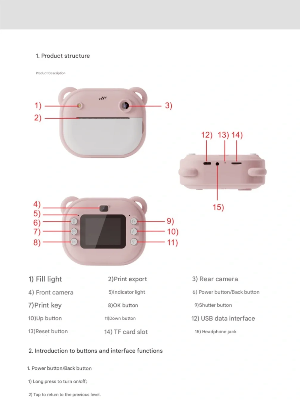 Children’s Print Camera